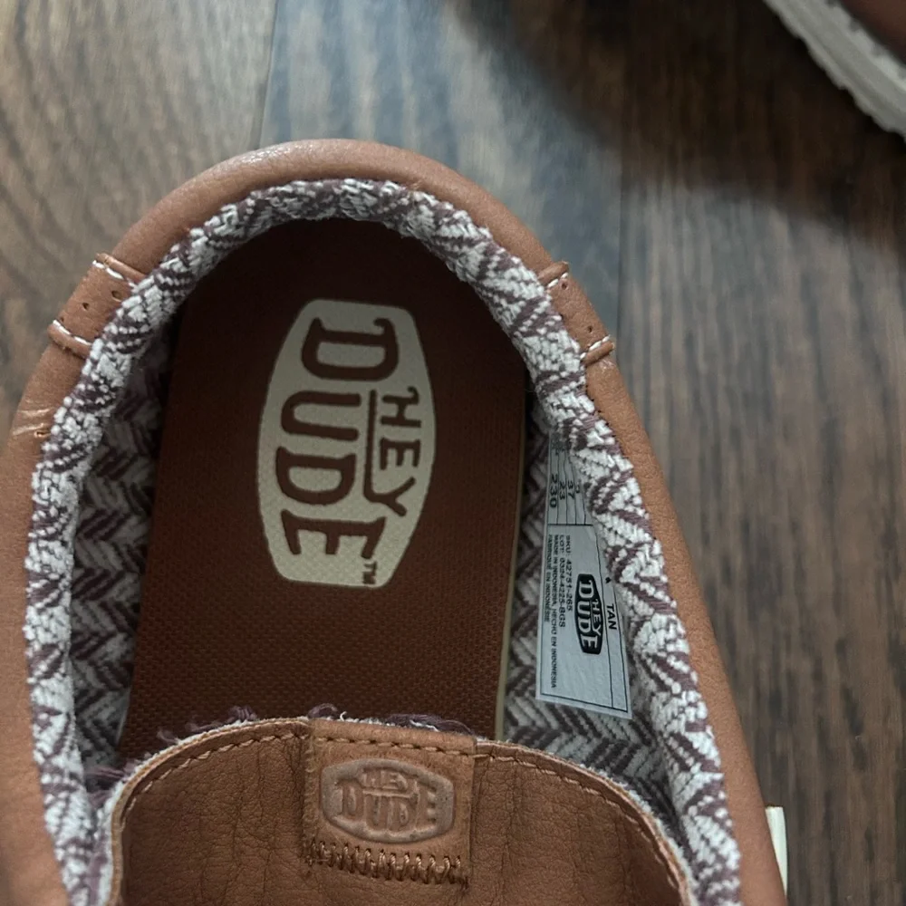 Hey Dude Kids' Tan/Brown Slip-On Moccasin Sneakers